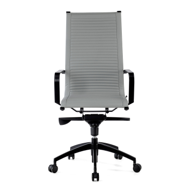 directiestoel grijs zwarte structuur kunstleer kunstleder vaste armleuningen 3
