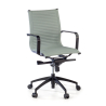 Design bureaustoel Brenton, lage rugleuning, zwarte structuur, kunstleer