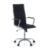 Design bureaustoel Vogue, verchroomd frame, hoge rugleuning