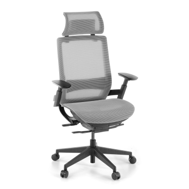 bureaustoel grijs apollo netstof mesh 3d verstelbare armleuningen lumbale steun hoofdsteun 1