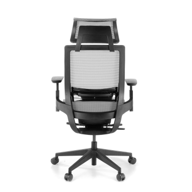 bureaustoel grijs apollo netstof mesh 3d verstelbare armleuningen lumbale steun hoofdsteun 7