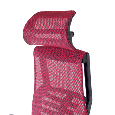 ergonomische bureaustoel rood zwarte structuur netstof mesh 5d verstelbare armleuningen lumbale steun hoofdsteun 10