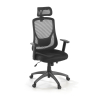 Bureaustoel Lake, verstelbare armleuningen, met hoofdsteun, Mesh bekleding