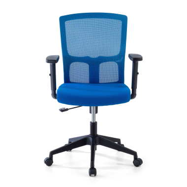 draaistoel blauw pivot netstof mesh 1d verstelbare armleuningen 3