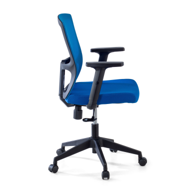 draaistoel blauw pivot netstof mesh 1d verstelbare armleuningen 4