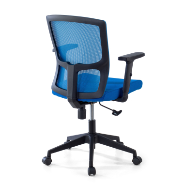 draaistoel blauw pivot netstof mesh 1d verstelbare armleuningen 5
