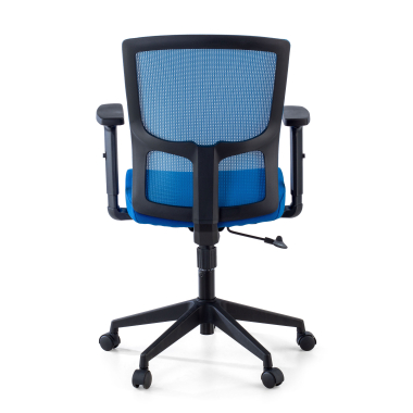 draaistoel blauw pivot netstof mesh 1d verstelbare armleuningen 6