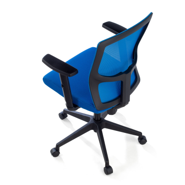 draaistoel blauw pivot netstof mesh 1d verstelbare armleuningen 7
