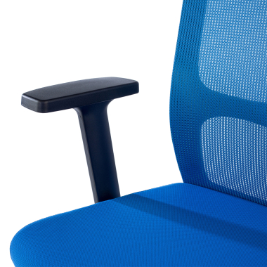 draaistoel blauw pivot netstof mesh 1d verstelbare armleuningen 8