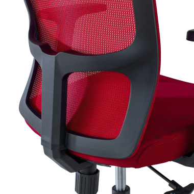 draaistoel rood pivot netstof mesh 1d verstelbare armleuningen 10