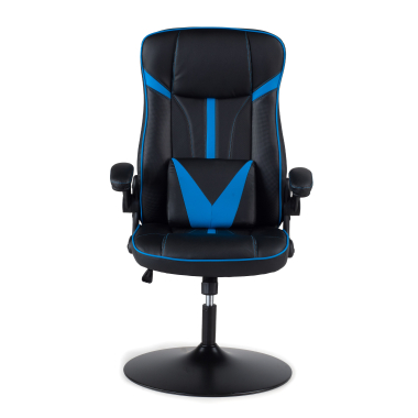 gamestoel blauw kunstleder opklapbare armleuningen 3