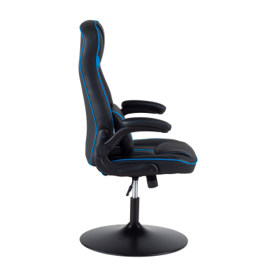gamestoel blauw kunstleder opklapbare armleuningen 4