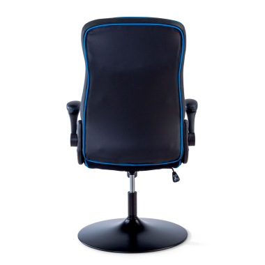 gamestoel blauw kunstleder opklapbare armleuningen 9