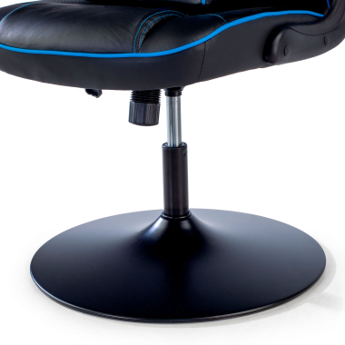 gamestoel blauw kunstleder opklapbare armleuningen 6