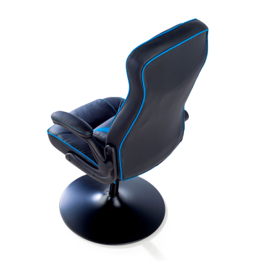 gamestoel blauw kunstleder opklapbare armleuningen 7