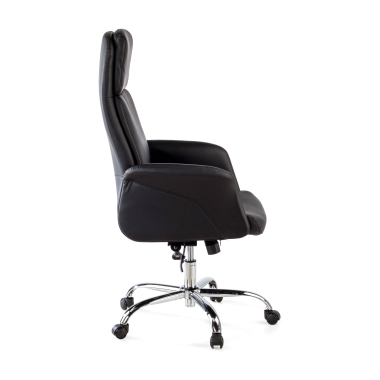 directiestoel zwart king kunstleder gestoffeerde armleuningen 4