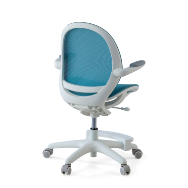 kinderbureaustoel blauw ergokid netstof mesh opklapbare armleuningen 8