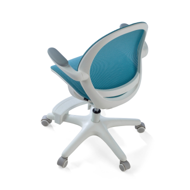 kinderbureaustoel blauw ergokid netstof mesh opklapbare armleuningen 9