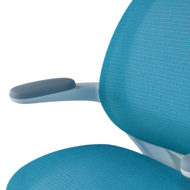 kinderbureaustoel blauw ergokid netstof mesh opklapbare armleuningen 7
