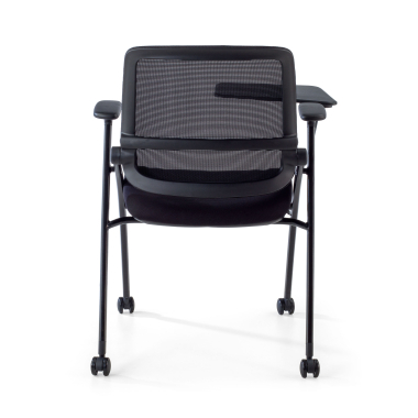 stoel met schrijfblad zwart met schrijfblad wielen netstof mesh beweegbare armleuningen 12