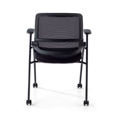 stoel met schrijfblad zwart stoel met wielen netstof mesh beweegbare armleuningen 14