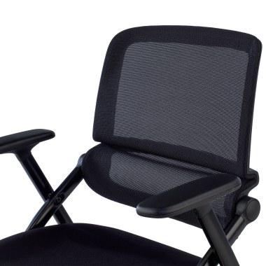 stoel met schrijfblad zwart stoel met wielen netstof mesh beweegbare armleuningen 12