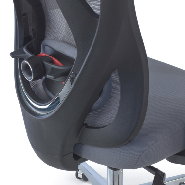 ergonomische bureaustoel grijs matrix netstof mesh beweegbare armleuningen lumbale steun hoofdsteun 5