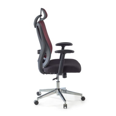 ergonomische bureaustoel rood matrix netstof mesh beweegbare armleuningen lumbale steun hoofdsteun 7