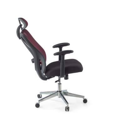 ergonomische bureaustoel rood matrix netstof mesh beweegbare armleuningen lumbale steun hoofdsteun 4