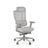Ergonomische bureaustoel AeroFlow white, met hoofdsteun, synchroonmechanisme