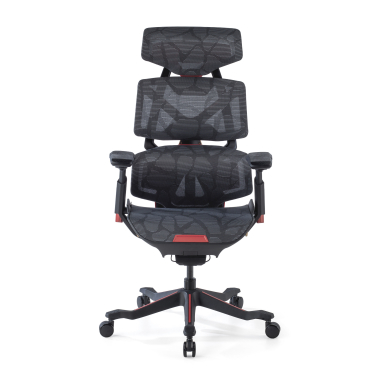 gamestoel rood dragonlord netstof mesh 6d verstelbare armleuningen lumbale steun hoofdsteun 1