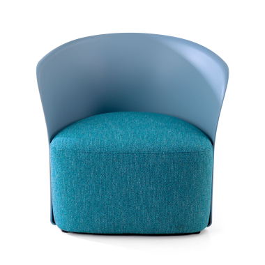 wachtkamerstoel blauw duomo stof vaste armleuningen 3