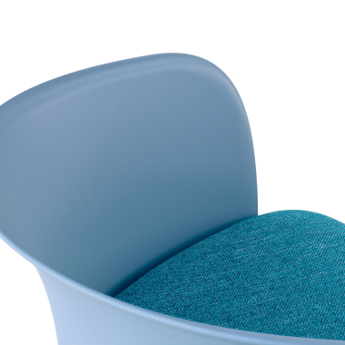 wachtkamerstoel blauw duomo stof vaste armleuningen 6