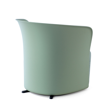wachtkamerstoel groen duomo stof vaste armleuningen 8