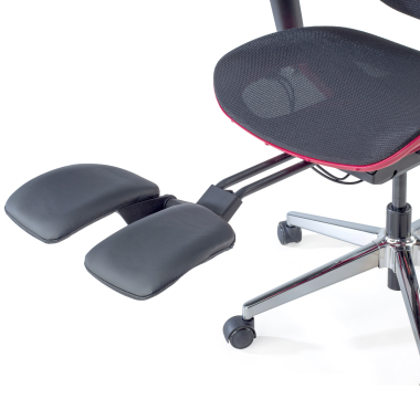 ergonomische bureaustoel rood erghos x2 netstof mesh 5d verstelbare armleuningen dubbele lumbale steun hoofdsteun uitschuifbare voetensteun 10
