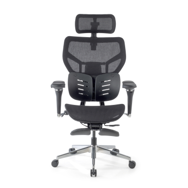 ergonomische bureaustoel zwart erghos x3 netstof mesh 5d verstelbare armleuningen dubbele lumbale steun hoofdsteun 8
