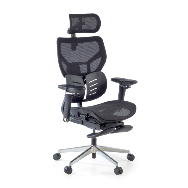 ergonomische bureaustoel zwart erghos x3 netstof mesh 5d verstelbare armleuningen dubbele lumbale steun hoofdsteun 11