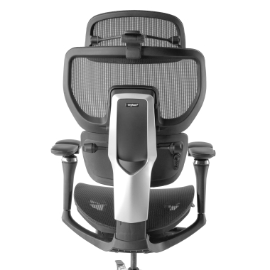 ergonomische bureaustoel zwart erghos x4 pro netstof mesh 6d verstelbare armleuningen dubbele lumbale steun hoofdsteun uitschuifbare voetensteun 9