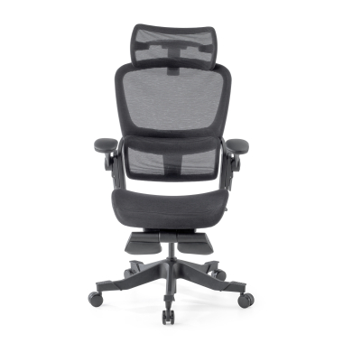 ergonomische bureaustoel zwart erghos x1 netstof mesh 3d verstelbare armleuningen dubbele lumbale steun hoofdsteun 3