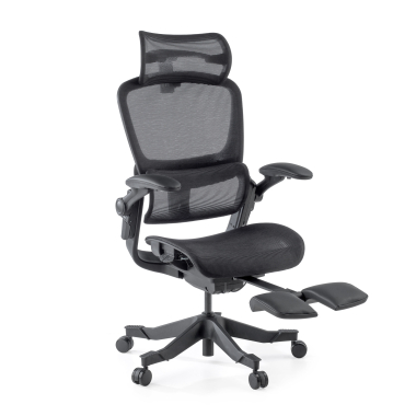 ergonomische bureaustoel zwart erghos x1 netstof mesh 3d verstelbare armleuningen dubbele lumbale steun hoofdsteun 1