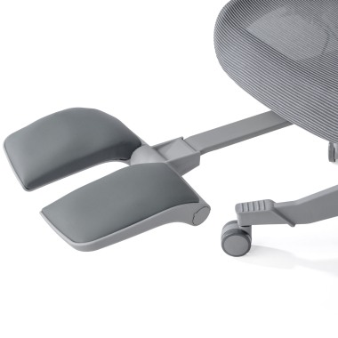 ergonomische bureaustoel wit grijs erghos x1 netstof mesh 3d verstelbare armleuningen dubbele lumbale steun hoofdsteun 13