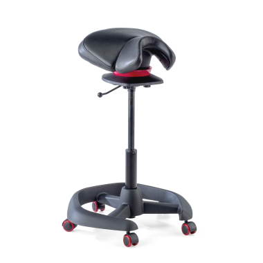 ergonomische kruk zwart irest kunstleder zonder armleuningen 1