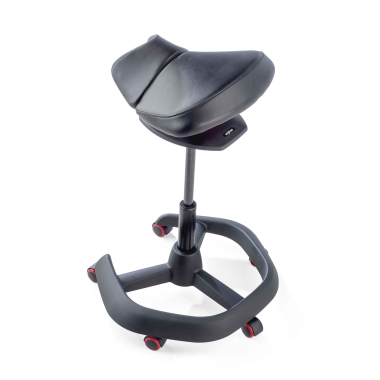 ergonomische kruk zwart irest kunstleder zonder armleuningen 7
