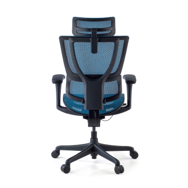 ergonomische bureaustoel blauw bureaustoel netstof mesh 3d verstelbare armleuningen lumbale steun hoofdsteun 8