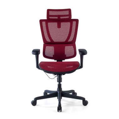 ergonomische bureaustoel rood bureaustoel netstof mesh 3d verstelbare armleuningen lumbale steun hoofdsteun 3