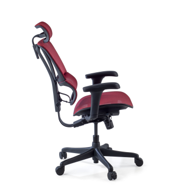 ergonomische bureaustoel rood bureaustoel netstof mesh 3d verstelbare armleuningen lumbale steun hoofdsteun 6