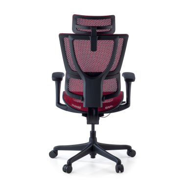 ergonomische bureaustoel rood bureaustoel netstof mesh 3d verstelbare armleuningen lumbale steun hoofdsteun 5