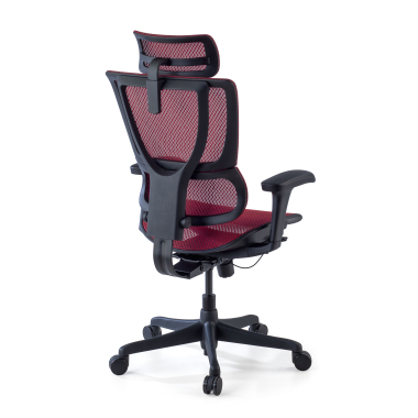 ergonomische bureaustoel rood bureaustoel netstof mesh 3d verstelbare armleuningen lumbale steun hoofdsteun 8