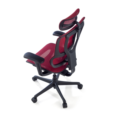 ergonomische bureaustoel rood bureaustoel netstof mesh 3d verstelbare armleuningen lumbale steun hoofdsteun 9