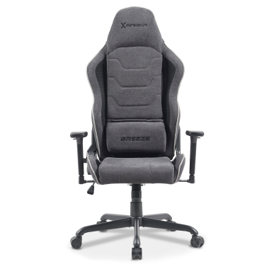 gamestoel grijs breeze stof beweegbare armleuningen hoofdsteun kussen hoofdsteun 4
